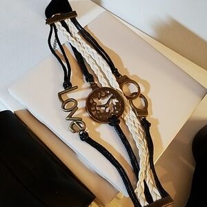 Multi Layer Vegan Leather Bracelet 7"